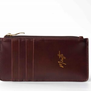 Burgundy zipped wallet