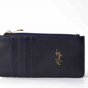 Navy blue zipped wallet