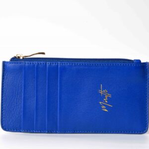 Royal blue zipped wallet