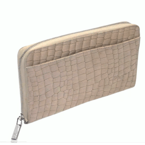 Croco beige Jawal, travel wallet