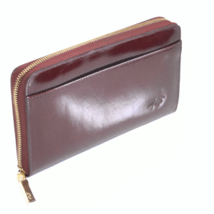 Varnished burgundy Jawal, travel wallet